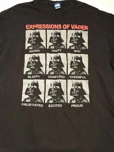 XL Star Wars Expressions Of Darth Vader Black T-shirt - Picture 1 of 5