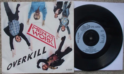 Men At Work - Overkill / Till The Money Runs Out  - EX- 45 - Image 1 of 2