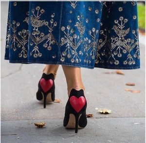Dior 37 Diorarmour Heart Suede Pump - Picture 1 of 15