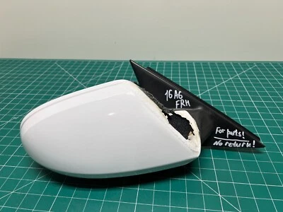 12-18 AUDI A6 A6 QUATTRO S6 FRONT RIGHT SIDE REAR VIEW MIRROR IBIS WHITE OEM - Image 1 of 4