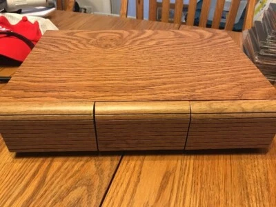 45pc Cassette Tape Holder Wood Look-Rare Vintage Collectible- Ships N 24h - Image 1 of 4