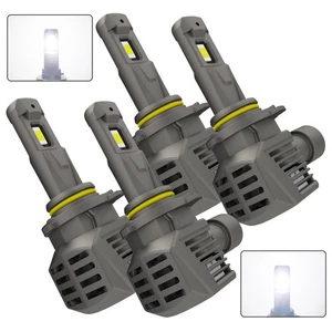 4x AUXITO 9005 9006 Combo LED Headlight 6500K High Low Beam Bulbs White Wireless - Picture 1 of 10