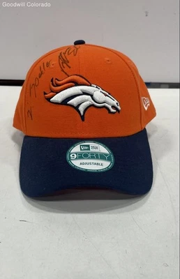 Gorra de béisbol 9FORTY ajustable New Era naranja y azul marino firmada Foto 1 de 4