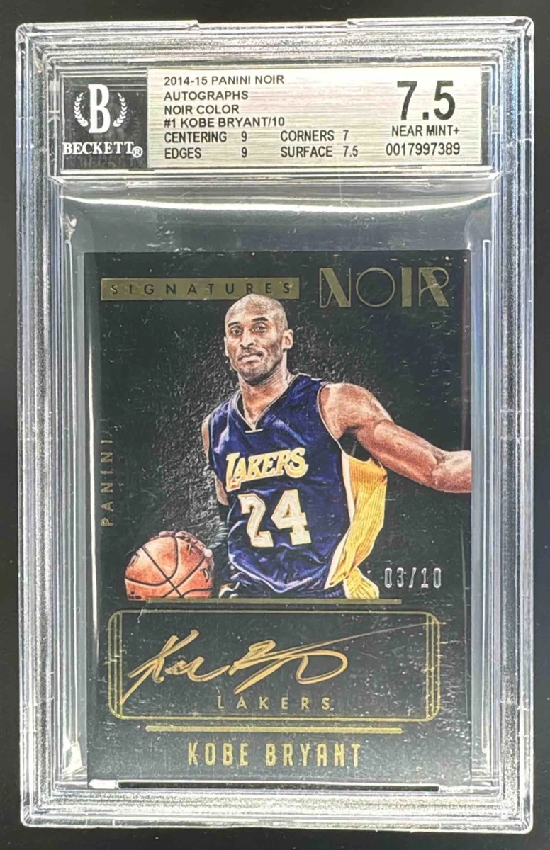 Panini Kobe Bryant Autographed Basketball Trading Card Singles for