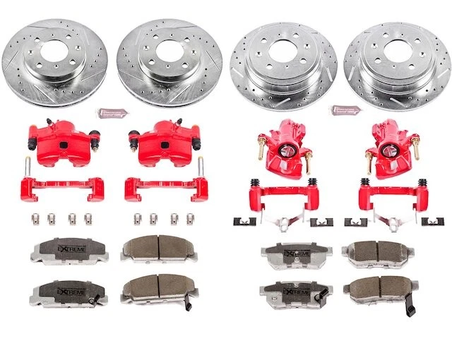 Kit de pastillas de freno y rotor delanteras y traseras para 92-97 Honda Civic del Sol Si TP73J2 Foto 1 de 1