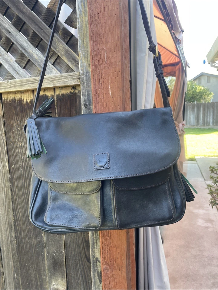 Dooney Bourke Leather Saddle Messenger Shoulder Bag - Image 1 of 4