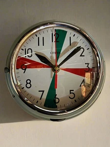Citizen Maritime Radio Dial Green/Red Vintage Clock Original Marine Salvage - Picture 1 of 5