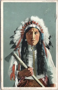 Vintage 1923 ARIZONA Indian Postcard "Jicarilla Apache Chief" FRED HARVEY H-2070 - Bild 1 von 2