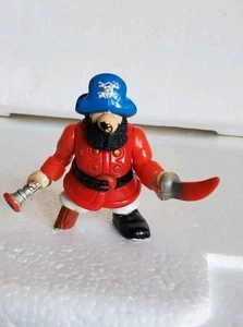 Vintage 1994 Fisher Price Great Adventures Pirate Red Captain Movable Arms 2.5" - Picture 1 of 7