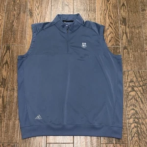 Adidas Golf Mens Sleeveless 1/4 Zip Blue Pullover Stretch Vest Size. XL - Picture 1 of 3