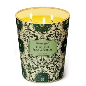 HomeLights Soy Wax Candles for Home Scented, 3-Candles in English Pear & Sued... - Picture 1 of 7