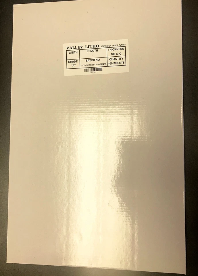 Impress Laser Plates 12x18, 2-sided, 10,000 Impressions/Side, Pkg of 100 - Image 1 of 1