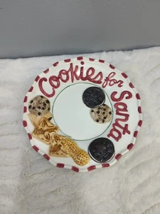 Nabisco Classic Collections "Cookies For Santa"  Ceramic 8.5 Inch Plate - Picture 1 of 4