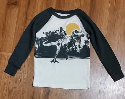 Camisa Pullover Térmica L/S Jumping Beans para Niños Talla 4 Gráfico de Dinosaurio en Blanco Foto 1 de 4
