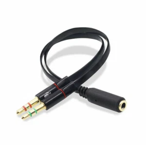 3.5mm Stereo Audio Male to 2 Female Headset Mic Y Splitter Adapter YYY A47 - Picture 1 of 1