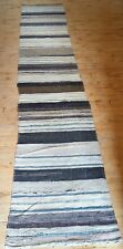 Antique Imported Swedish Hand Made Rag Rug Runner (26 x 139" ) Very Pretty