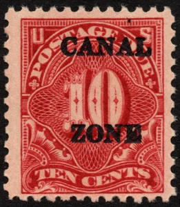 Canal Zone Stamp Scott # J20 Mint NH - 10 Cents Postage Due w/ Type B Overprint - Picture 1 of 1