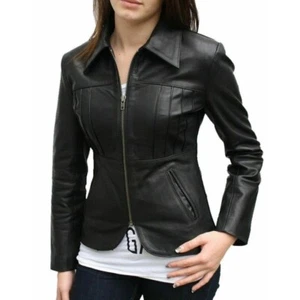 Fashionable Leather Shirts For Women With Zip Closer And Unique Design - Picture 1 of 4