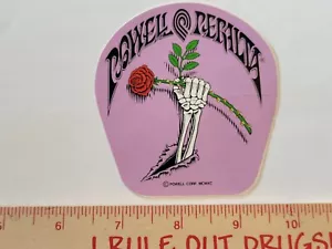 ¡PEGATINA DE COLECCIÓN POWELL PERALTA ROSE GRAVE BONES BRIGADE DESTRIPADOR NUEVO DE LOTE ANTIGUO! - Imagen 1 de 1