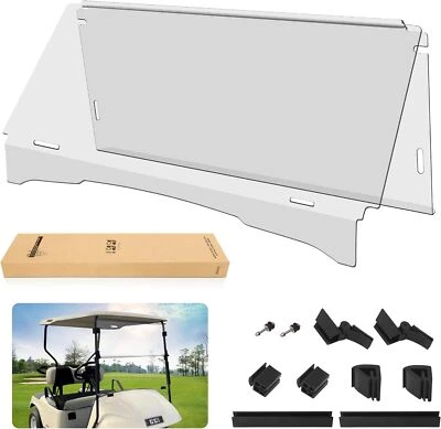 Parabrisas transparente para carro de golf para EZGO TXT 1995-2013, parabrisas plegable Foto 1 de 4