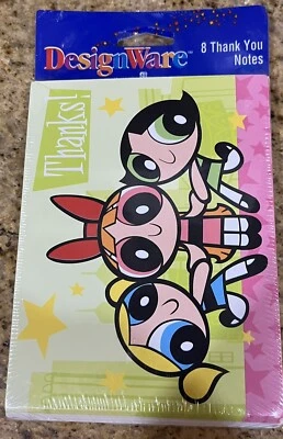 NUEVO POLVO PUFF NIÑAS NOTAS DE AGRADECIMIENTO POR AMERICAN GREETING CARLTON CARDS Foto 1 de 3