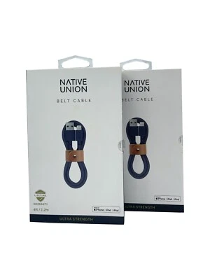 Native Union Belt Cable  For iPhone Marine Blue NEW   MFI Certified - Image 1 of 4