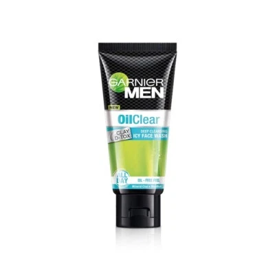 Garnier Men Oil Clear Clay D-Tox Deep Cleansing Icy Face Wash, 50gm - image 1 of 4