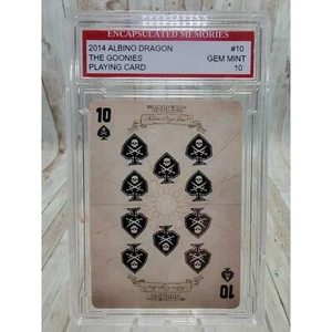 Goonies 2014 Albino Dragon Playing Cards 10 of Spades Graded EMC Gem Mint 10 - Picture 1 of 6