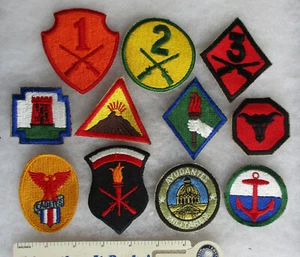 11 1950s 1960s Vintage COSTA RICA CIVIL GUARD Shoulder PATCH Insignia LOT - Picture 1 of 2