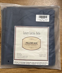 (Pack of 4) GLETU Satin Navy Blue Queen Size Luxury 20" X 30" Pillow Case - Picture 1 of 3
