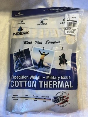 NUEVO Top Ropa Interior Térmica Tejida Raschel Algodón Peso Expedición Indera Para Hombre, XL Foto 1 de 3