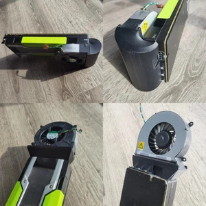 Fits Nvidia Tesla P40 M40 P100 V100 Graphics Card U-shaped Turbo Heat Sink fan - Afbeelding 1 van 5