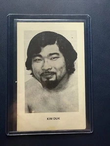1970s Boyd Pierce Kim Duk Wrestling Photo Card 3.5x5.5 Black White - Picture 1 of 1