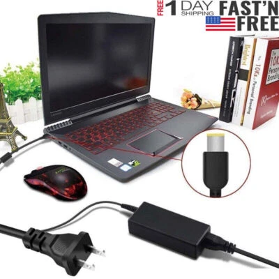 Cargador adaptador de CA de 90/65 W para Lenovo punta delgada computadora portátil cable de alimentación vatios Foto 1 de 4