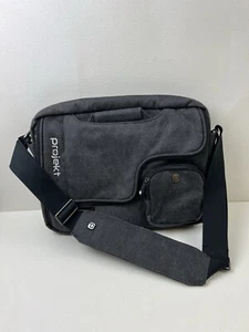 Projekt Messenger Bag Travel Laptop Business Computer Carry-on Gray Canvas CLEAN - Picture 1 of 7