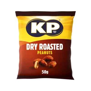 KP Dry Roasted Peanuts 50g, Pub Card of 21 - Picture 1 of 2