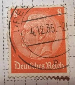 Germany Reich stamps - Paul von Hindenburg 8 reichspfennig 1934 Sg:DR 548 - Picture 1 of 1