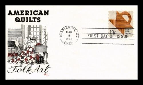 QUILTS FOLK ART  QUILT  COVERLET #2 1978 BAZAAR CACHET FDC VF UNADDRESSED - Image 1 of 1