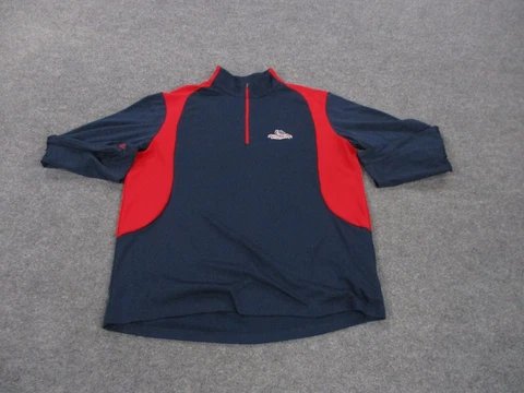 Gonzaga Bulldogs Jacket Adult XXL Blue Red 1/4 Zip Pullover Logo Basketball Mens Cover