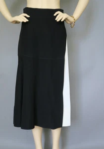 **Max Mara Black and White Flare Classy Skirt Size 8, MSRP $750.00 Italy - Picture 1 of 5