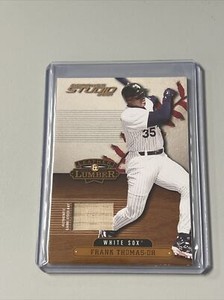 2001 Donruss Studio Leather And Lumber Frank Thomas Bat Relic 