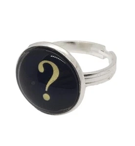 Unique QUESTION MARK RING gift boxed MYSTERY ? vintage style BLACK handmade - Picture 1 of 1