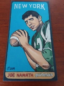 Football Art Card Print of Joe Namath, 65 Rookie - Picture 1 of 2