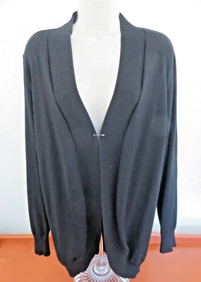89th and Madison Women's Black Long Sleeve Cardigan Sweater Size 1X - Image 1 of 4
