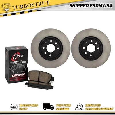 Kit de pastillas de freno y rotores delanteros centrados OE para Daewoo Nubira 2000-2002 Foto 1 de 4