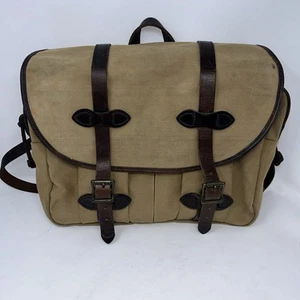 Vintage Filson Messenger Bag Medium Rugged Twill Field Dick Canvas Doppelschnalle USA - Bild 1 von 23
