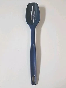 Vintage Foley Dark Blue Nylon Plastic Slotted Spoon 11" - Picture 1 of 4