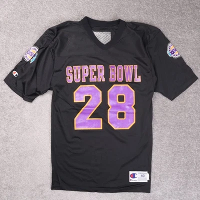 Camiseta de fútbol vintage 1994 Super Bowl Audio Team negra mediana (talla 40) Foto 1 de 4