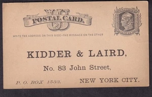unverpostte Liberty Postkarte an Kidder & LaIrd 83 John St New York City - Bild 1 von 2