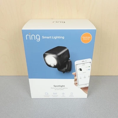 Ring Smart Lighting Battery-Powered 400-Lumen LED Smart Spotlight, Black - Image 1 of 4